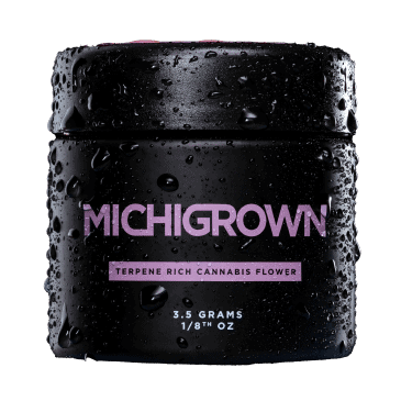 michigrown pink and black jar Michigrown